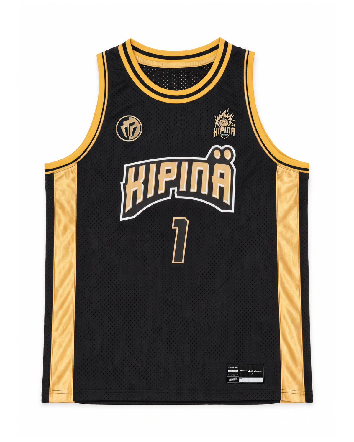 KIPINÄ BASKET AUTHENTIC GAME JERSEY BLACK - #1 LEHIKOINEN