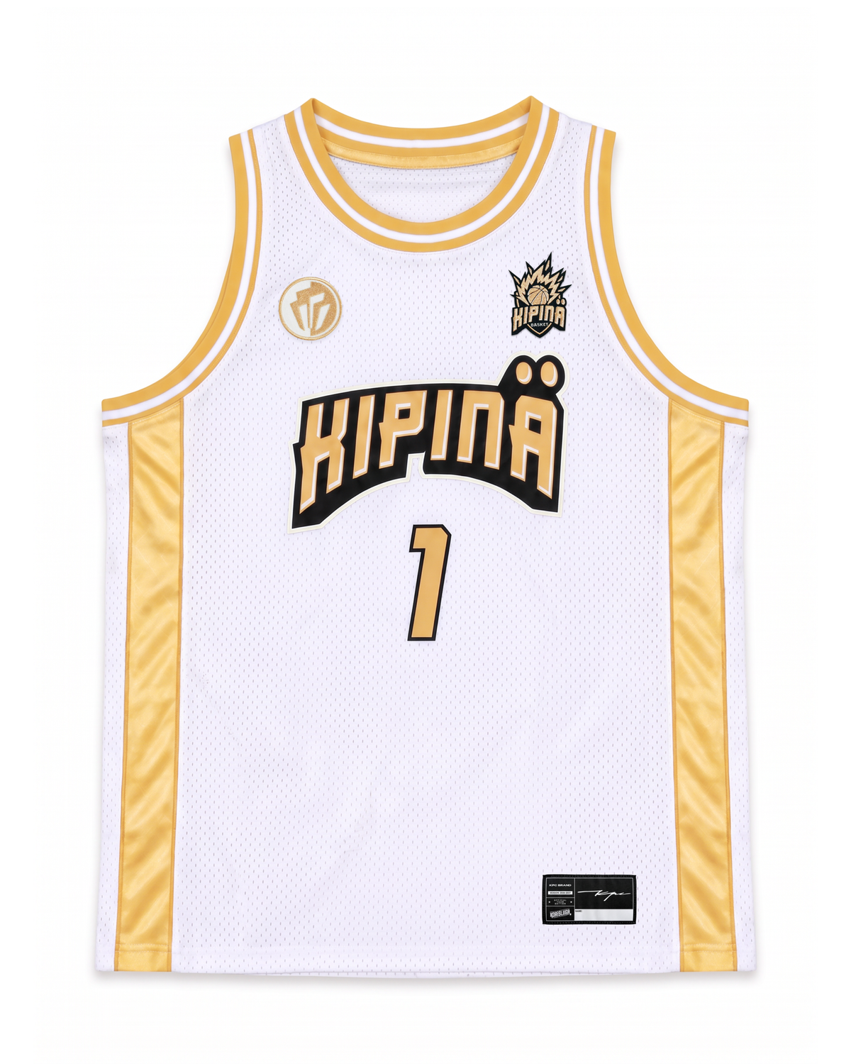 KIPINÄ BASKET AUTHENTIC GAME JERSEY WHITE - #1 LEHIKOINEN