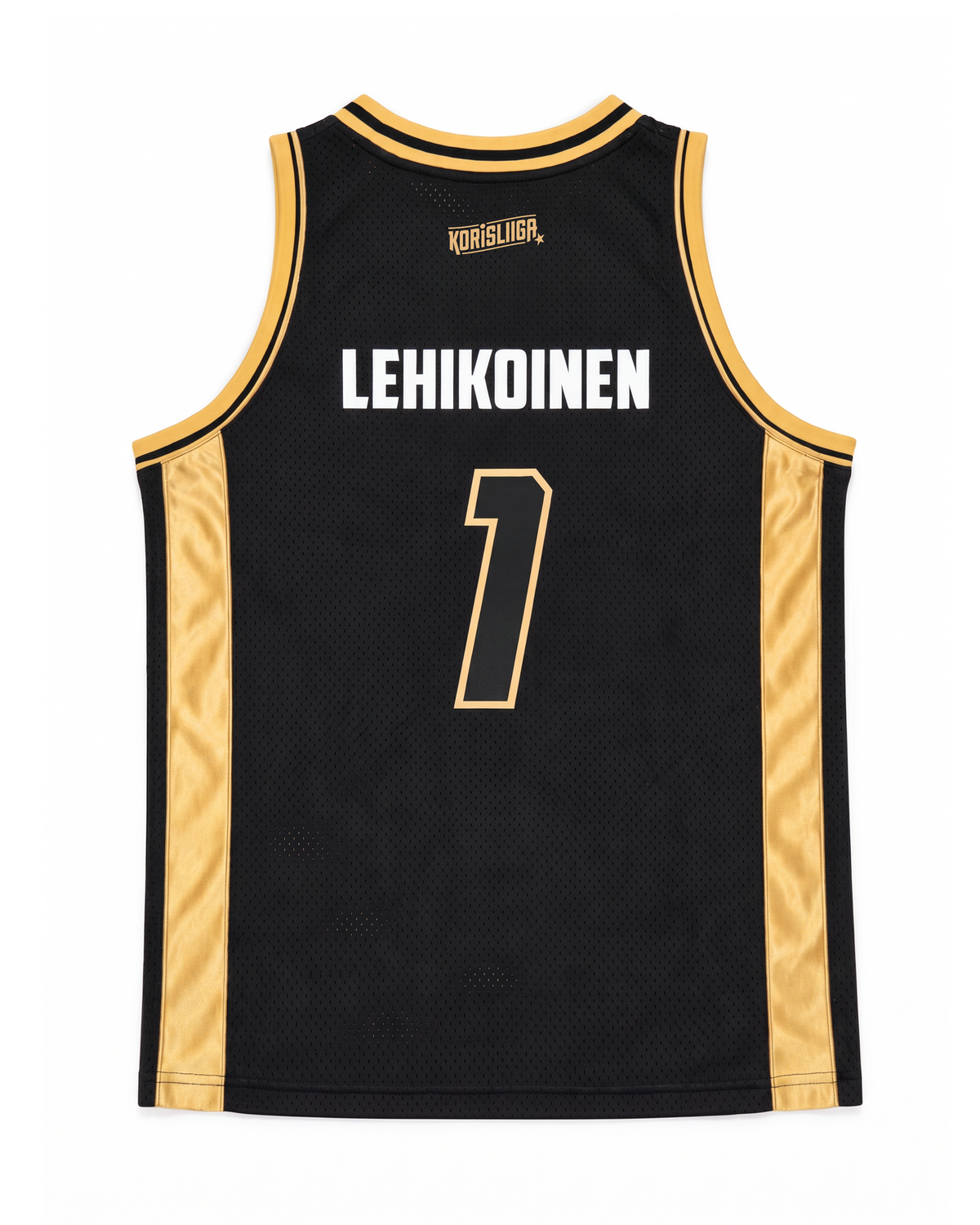 KIPINÄ BASKET AUTHENTIC GAME JERSEY BLACK - #1 LEHIKOINEN